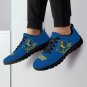 Delaware Blue Hens Athletic Men Sneakers - Custom Blue Shoes Featuring Blue Hen Mascot