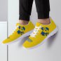 Delaware Blue Hens Yellow Men Sneakers - Custom Athletic Shoes with Iconic Mascot Design