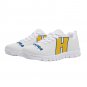 Hofstra Pride White Kids Sneakers - Custom Athletic Shoes Featuring Hofstra Mascot Design