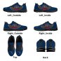 Florida Atlantic University FAU Owls Custom Kids Sneakers - Navy Blue Athletic Shoes for FAU Fans