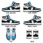 Custom Carolina Panthers Men High-Top Sneakers NFL Fan Shoes | Personalized Panthers Team Sneakers