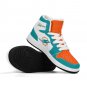 Custom Miami Dolphins Women High-Top Sneakers | Fan Shoes | Personalized Dolphins Team Sneakers