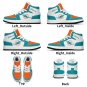 Custom Miami Dolphins Women High-Top Sneakers | Fan Shoes | Personalized Dolphins Team Sneakers