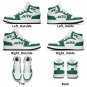 Custom New York Jets Men High-Top Sneakers | NFL Fan Shoes | Personalized Jets Team Sneakers