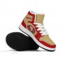 Custom San Francisco 49ers Kids High-Top Sneakers | Fan Shoes | Personalized 49ers Team Sneakers