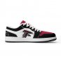 Atlanta Falcons Women Custom Low-Top Sneakers - Red, Black, and White NFL Fan Shoes