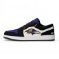 Baltimore Ravens Men Custom Low-Top Sneakers - Purple, Black, and White NFL Fan Shoes