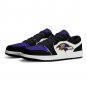 Baltimore Ravens Women Custom Low-Top Sneakers - Purple, Black, and White NFL Fan Shoes