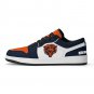 Chicago Bears Men Custom Low-Top Sneakers - Navy Blue, Orange, and White NFL Fan Shoes