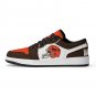 Cleveland Browns Women Custom Low-Top Sneakers - Brown, Orange, and White NFL Fan Shoes