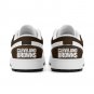 Cleveland Browns Women Custom Low-Top Sneakers - Brown, Orange, and White NFL Fan Shoes