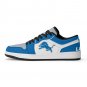 Detroit Lions Women Custom Low-Top Sneakers - Blue, Gray, and White NFL Fan Shoes