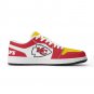 Kansas City Chiefs Women Custom Low-Top Sneakers - Red, Yellow, and White NFL Fan Shoes