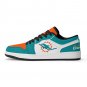 Custom Miami Dolphins Women Sneakers - Vibrant Teal & Orange Design - Fan Edition Shoes