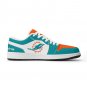 Custom Miami Dolphins Women Sneakers - Vibrant Teal & Orange Design - Fan Edition Shoes