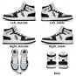 Chicago White Sox Inspired Men Custom High-Top Sneakers &acirc;�� Black & White Baseball Fan Shoes