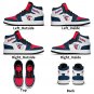Cleveland Guardians Inspired Custom Men High-Top Sneakers &acirc;�� Red, White & Navy Baseball Fan Shoes