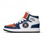 Houston Astros Inspired Men Custom High-Top Sneakers &acirc;�� Orange, White & Navy Baseball Fan Shoes