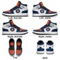 Houston Astros Inspired Women Custom High-Top Sneakers &acirc;�� Orange, White & Navy Baseball Fan Shoes