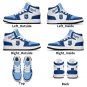 Kansas City Royals Inspired Custom Women High-Top Sneakers &acirc;�� Blue & White Baseball Fan Shoes