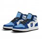 Kansas City Royals Inspired Custom Kids High-Top Sneakers &acirc;�� Blue & White Baseball Fan Shoes