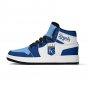 Kansas City Royals Inspired Custom Kids High-Top Sneakers &acirc;�� Blue & White Baseball Fan Shoes