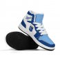 Kansas City Royals Inspired Custom Kids High-Top Sneakers &acirc;�� Blue & White Baseball Fan Shoes