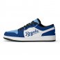 Kansas City Royals Inspired Women Custom Low-Top Sneakers &acirc;�� Blue & White Baseball Fan Shoes