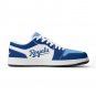 Kansas City Royals Inspired Kids Custom Low-Top Sneakers &acirc;�� Blue & White Baseball Fan Shoes