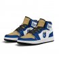 Kansas City Royals Inspired Custom Men High-Top Sneakers &acirc;�� Gold, Blue & White Baseball Fan Shoes
