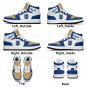 Kansas City Royals Inspired Custom Men High-Top Sneakers &acirc;�� Gold, Blue & White Baseball Fan Shoes