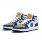 Kansas City Royals Inspired Custom Women High-Top Sneakers &acirc;�� Gold, Blue & White Baseball Fan Shoes