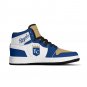 Kansas City Royals Inspired Custom Women High-Top Sneakers &acirc;�� Gold, Blue & White Baseball Fan Shoes