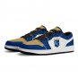 Kansas City Royals Inspired Custom Kids Low-Top Sneakers &acirc;�� Gold, Blue & White Baseball Fan Shoes