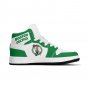 Boston Celtics Custom Men High-Top Sneakers &acirc;�� Green & White NBA Fan Shoes | Unisex Sizes