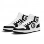 Brooklyn Nets Custom Men High-Top Sneakers &acirc;�� Black & White NBA Fan Shoes | Unisex Sizes