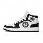 Brooklyn Nets Custom Men High-Top Sneakers &acirc;�� Black & White NBA Fan Shoes | Unisex Sizes