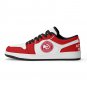 Atlanta Hawks Custom Kids Low-Top Sneakers &acirc;�� Red & White NBA Basketball Fan Shoes | Unisex Sizes