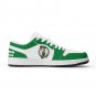 Boston Celtics Custom Kids Low-Top Sneakers &acirc;�� Green & White NBA Fan Shoes | Unisex Sizes