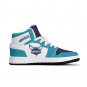 Charlotte Hornets Custom Kids High-Top Sneakers &acirc;�� Teal & Purple NBA Fan Shoes | Unisex Sizes