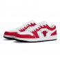 Chicago Bulls Custom kids Low-Top Sneakers &acirc;�� Red & White NBA Basketball Fan Shoes | Unisex Sizes