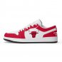 Chicago Bulls Custom kids Low-Top Sneakers &acirc;�� Red & White NBA Basketball Fan Shoes | Unisex Sizes