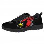 Alexandria Cardinals Men Custom Black Athletic Shoes &acirc;�� Bold Cardinal Mascot Spirit Sneakers