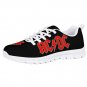 ACDC Rock Band Custom Athletic Shoes Black Red Lightning Bolt Sneakers for Men