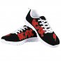 ACDC Rock Band Custom Athletic Shoes Black Red Lightning Bolt Sneakers for Men