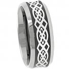 COI Tungsten Carbide Celtic Wedding Band Ring - 3090