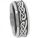 COI Tungsten Carbide Celtic Wedding Band Ring - 3094