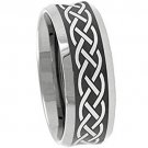 COI Tungsten Carbide Celtic Wedding Band Ring - 3110