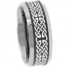 COI Tungsten Carbide Celtic Wedding Band Ring - 3233