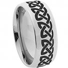 COI Tungsten Carbide Dome Celtic Wedding Band Ring - TG4280